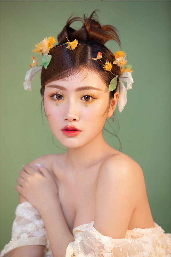 油畫感減齡鮮花造型