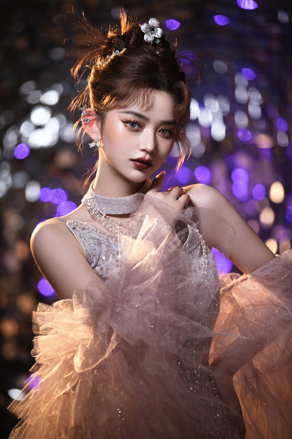 兩款耀眼女明星丸子頭&高級(jí)感禮服造型